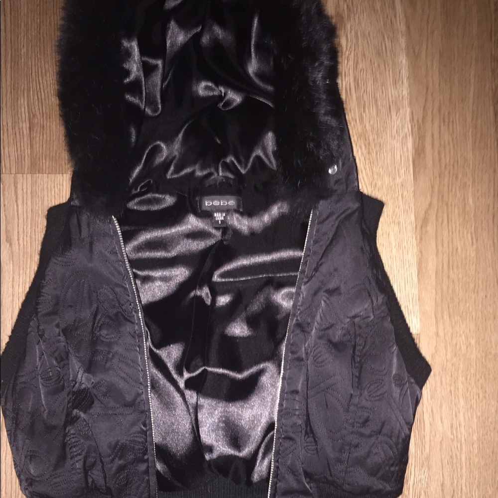 Furry hooded vest